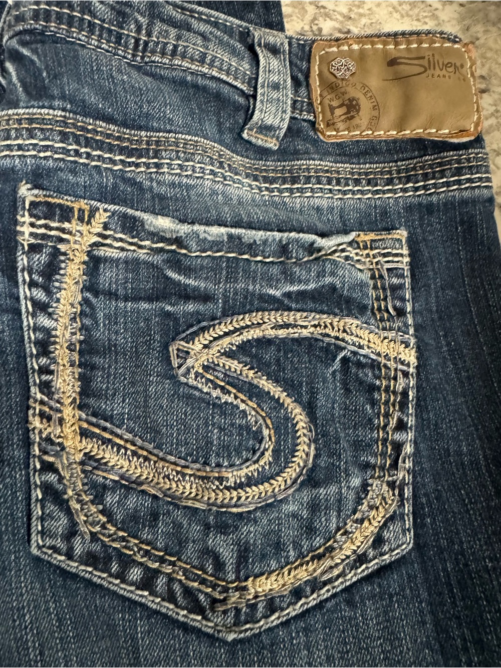 SILVER Aiko Baby Boot Jeans Size 30 Women’s Bootcut Dark Wash Stretch W30” L33” - Picture 4 of 8